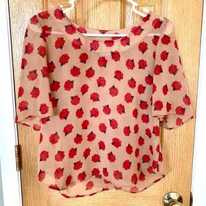 Sheer Printed Blouse